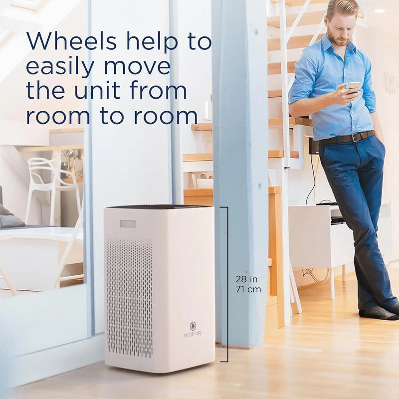 Medify MA-112 Air Purifier with True HEPA H13 Filter | 4,455 ft² Coverage in 1hr for Smoke, Wildfires, Odors, Pollen, Pets | Qui