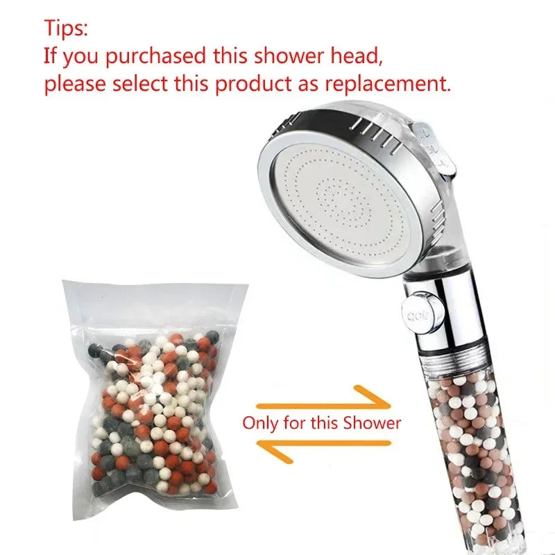ZhangJi 3 Modes Adjustable High Pressure Shower Head Tourmaline Replaceable Filter SPA Shower Water Saving  Switch Button Shower