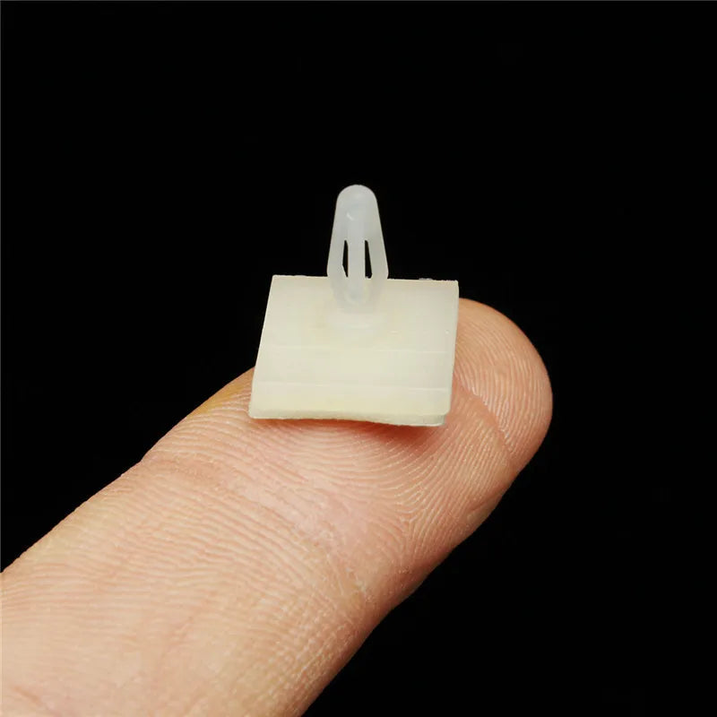 100pcs/Set HC-5 Nylon Plastic Stick Fixed Clip On PCB Spacer Standoff Locking Snap-In Fixed Clips Adhesive 3mm Hole Support