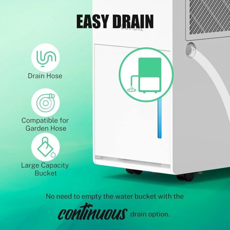 4,500 Sq.Ft Energy Star Dehumidifier for Basement with Reusable Air, 50 Pint Dehumidifiers for Home Large Room with Conti