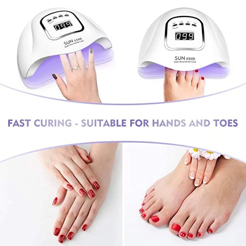 120W LED UV Nail Drying Lamp for Curing Gel Polish 45leds Professional Nail Dryer With Timer Auto Sensor Manicure Pedicure Tools