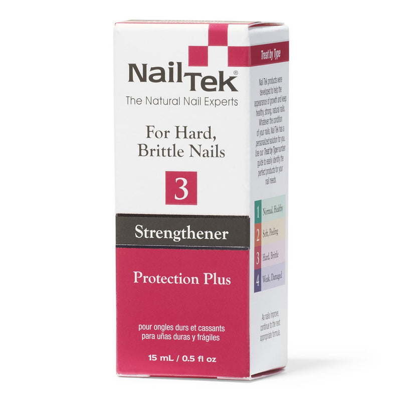 Nail Tek Hydrate 3 Moisturizing Strengthener - For Hard, Brittle Nails 0.5oz