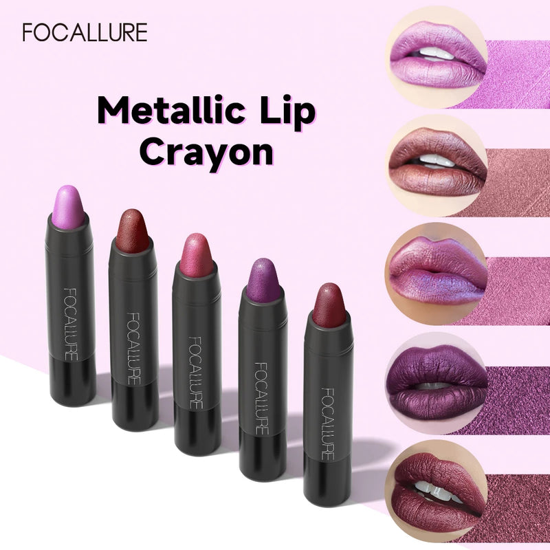 FOCALLURE 31 Colors Matte Lipstick Pencil High Crayons Gloss Long-lasting Waterproof Lip Balm Pen Lips Makeup Women Cosmetics