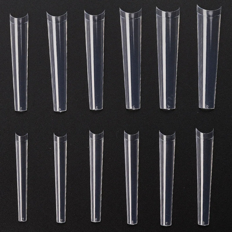 3XL Long Coffin Nail Tip 5.5CM 3XL Square Nail Tips Full Cover Square Tapered Clear Tips Stiletto XXXL Straight Square Nail Tips