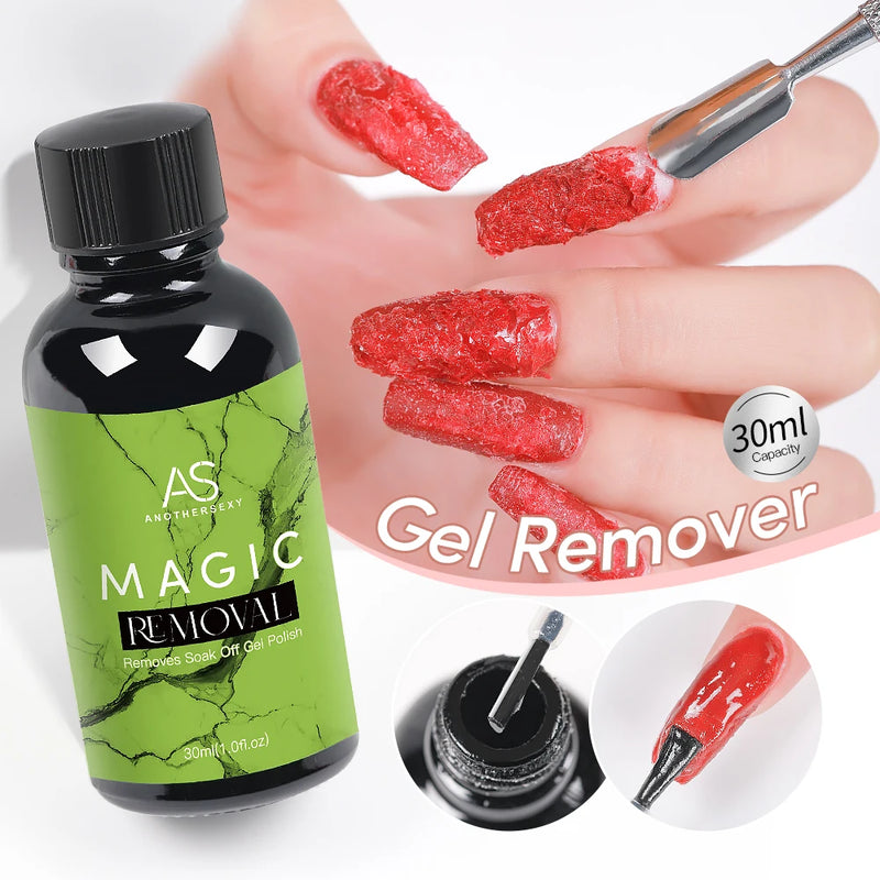 AS 30ml Magic Remover Nail Gel Polish Remover UV Gel Polish Fast Remove Semi Permanent Varnish Polish Cancel Glue