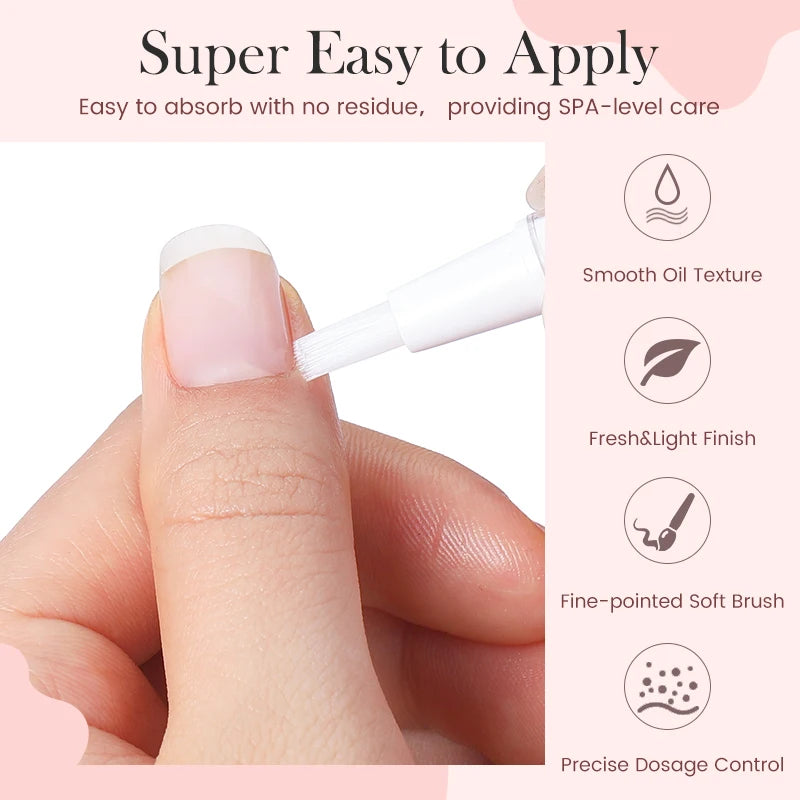 BORN PRETTY 1PC Cuticle Oil Pen 6 Flavor Nail Nourish Care Natural Manicure Cuticle Deep Moisturize Oil Salon Cuticle Softener