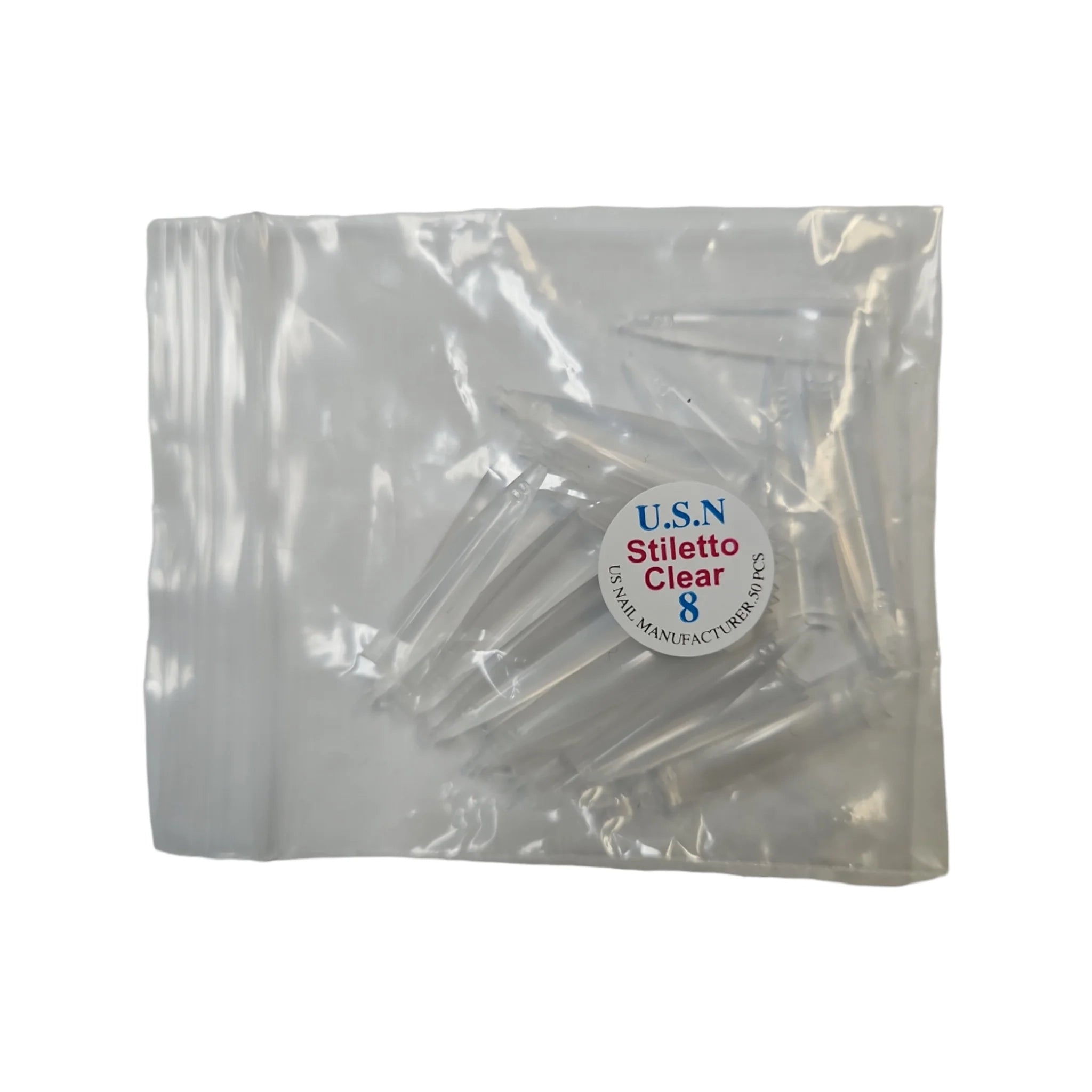 USN Stiletto Clear Tip #8
