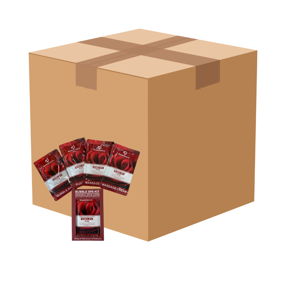 GreenBeauty Spa Bubble 4 In 1 - Rose - Case of 50 Kits