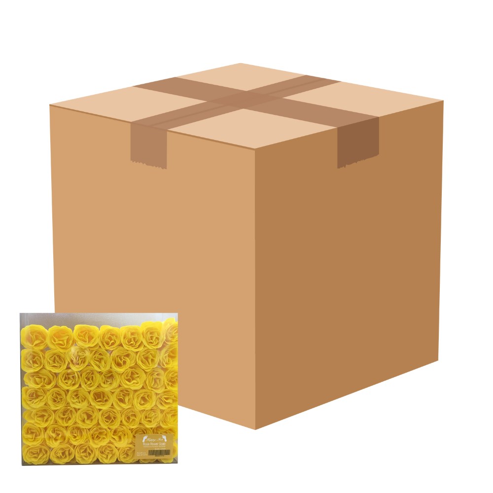 HappyFeet Petal Rose Flower Soap for Spa - Lemon - Case of 20 Boxes