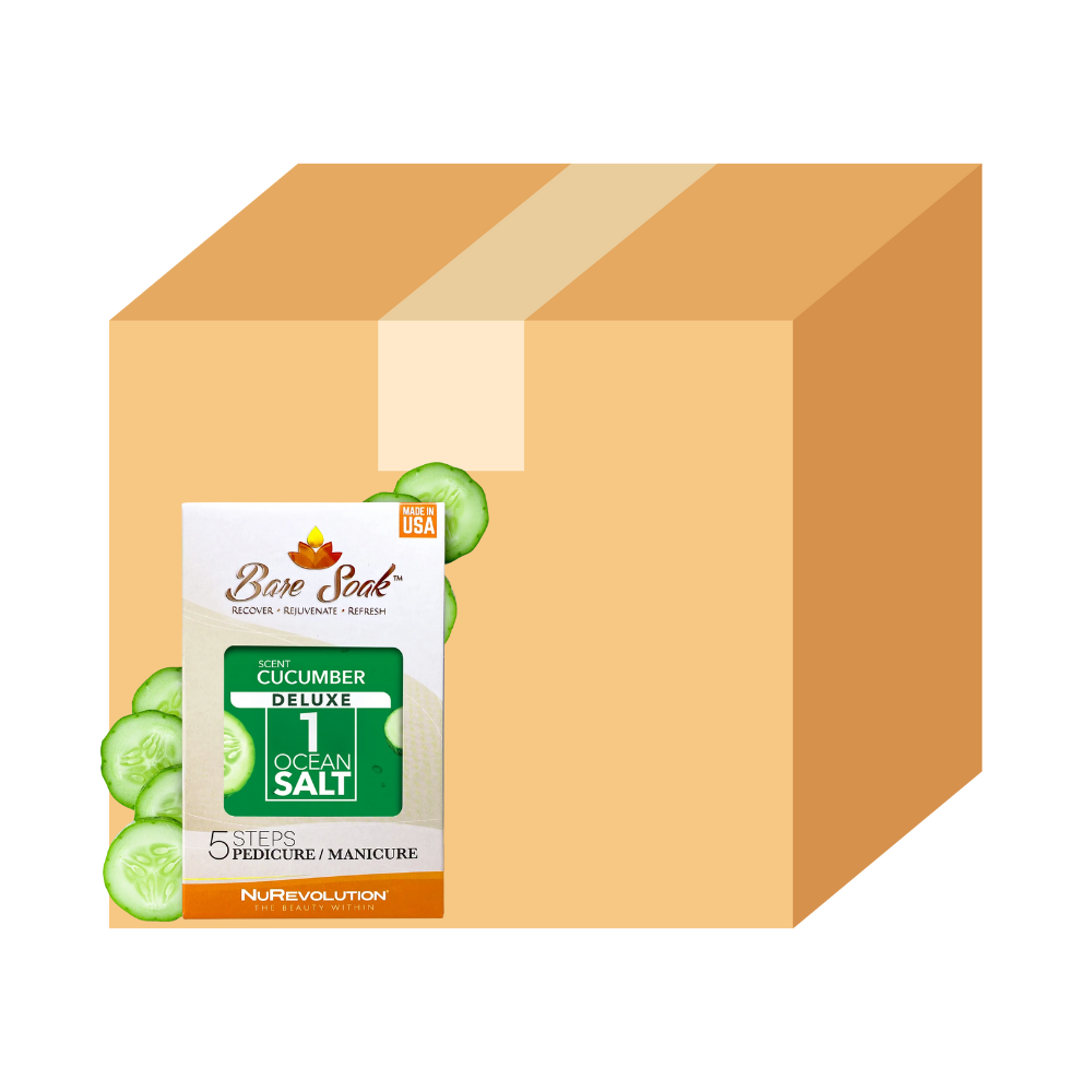 NuRevolution Deluxe 5 Steps Pedicure - Cucumber - Case of 50