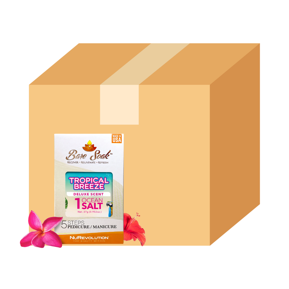 NuRevolution Deluxe 5 Steps Pedicure - Tropical Breeze - Case of 50