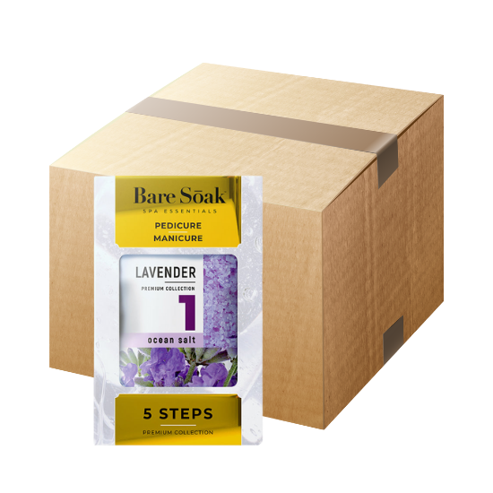 NuRevolution Deluxe 5 Steps Pedicure - Lavender - Case of 50