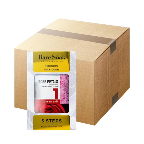 NuRevolution Deluxe 5 Steps Pedicure - Rose Petals - Case of 50