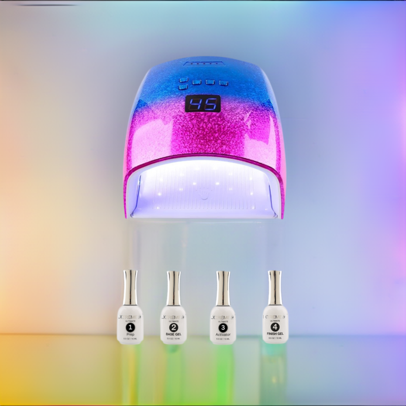 EXTREME+ Brainbow Pro Cordless Rechargeable Wireless 48W LED UV Nail Lamp Light Gel Polish Cure Dryer