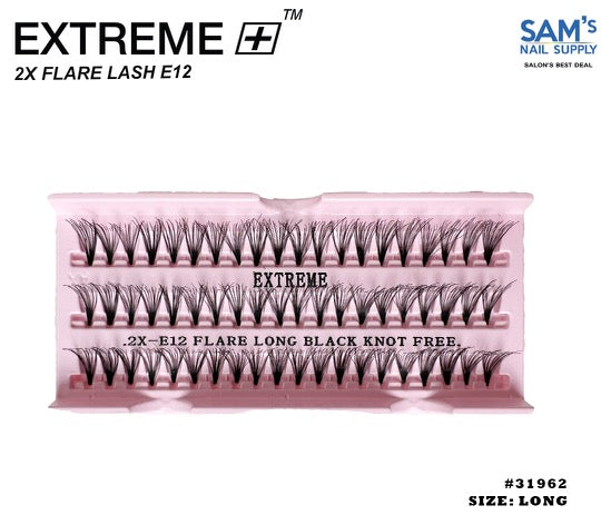 Extreme 2X Flare Lash E12 Knot Free - Long - 1 count