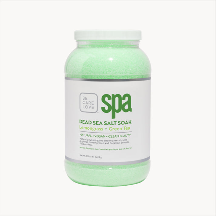 BCL SPA Dead Sea Salt Soak Lemongrass + Green Tea -128oz (KG)