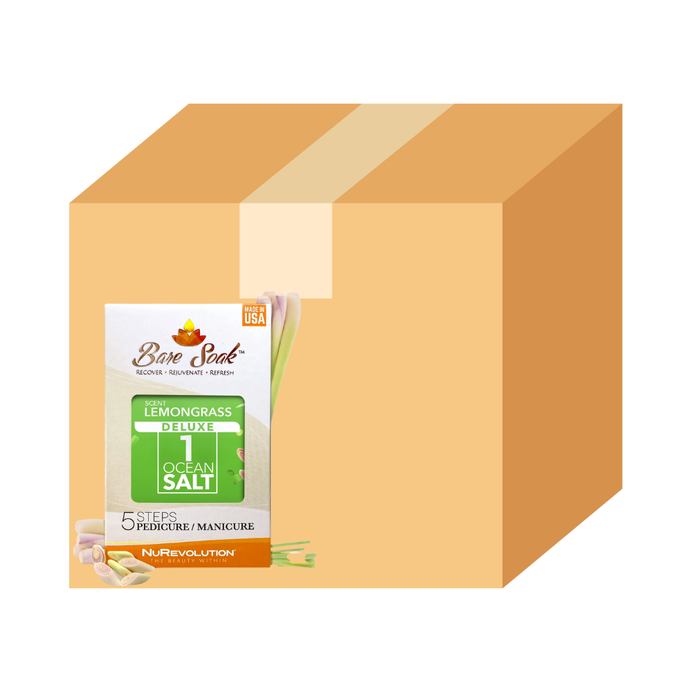 NuRevolution Deluxe 5 Steps Pedicure - Lemongrass - Case of 50