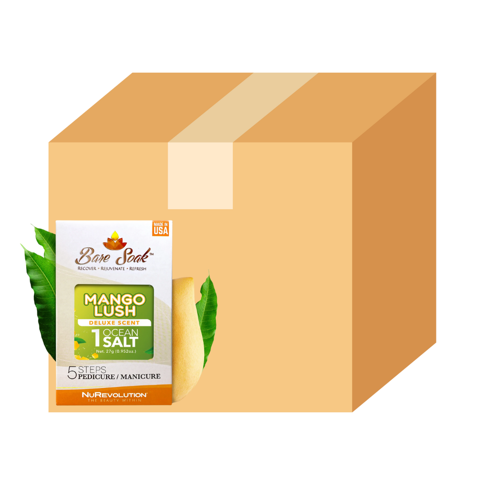 NuRevolution Deluxe 5 Steps Pedicure - Mango Lush - Case of 50
