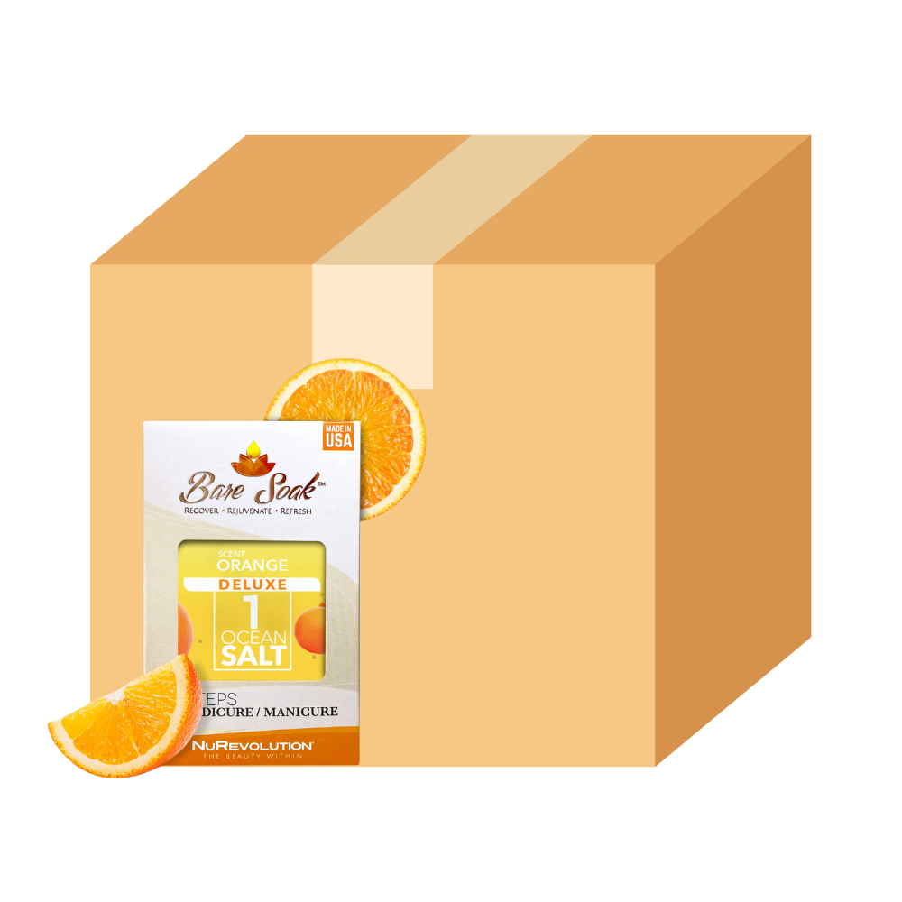 NuRevolution Deluxe 5 Steps Pedicure - Orange - Case of 50