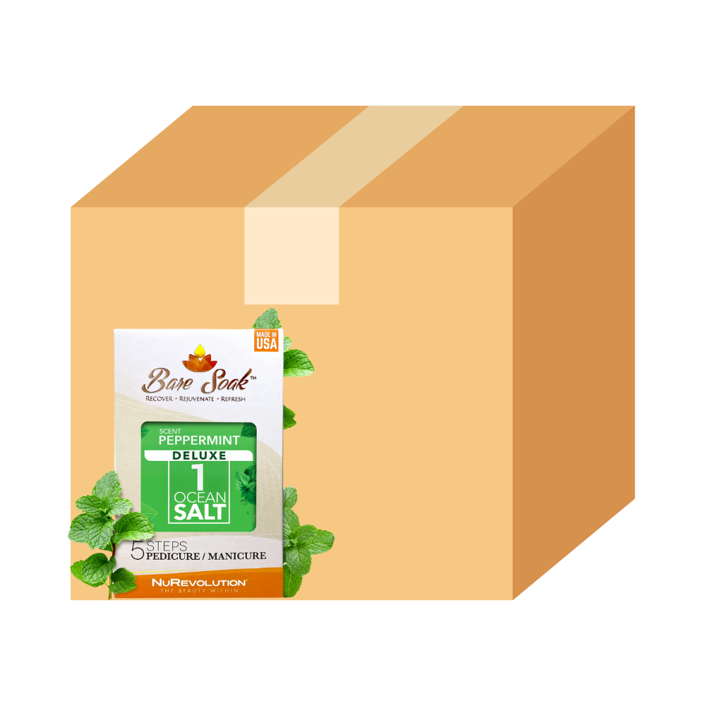 NuRevolution Deluxe 5 Steps Pedicure - Peppermint - Case of 50