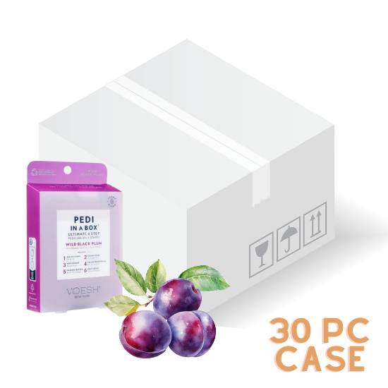 Voesh Pedi In a Box Ultimate 6 Step - Wild Black Plum - Hộp 30