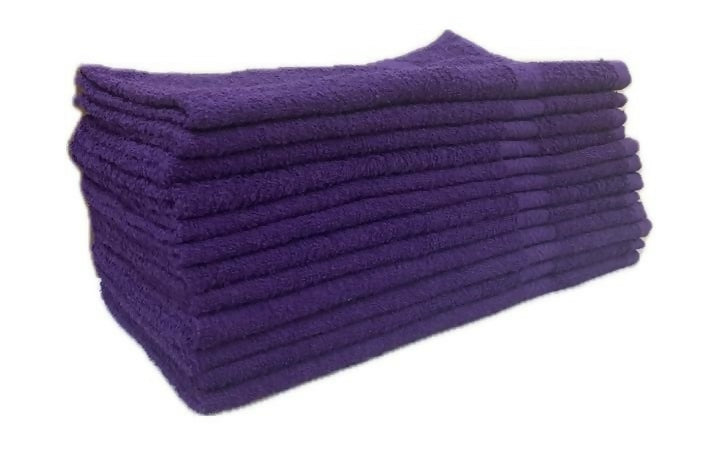 Nail Salon Towels - Purple / 16x27 / 100% Cotton, 3LBS per dozen