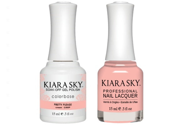 Kiara Sky All-In-One GEL + MATCHING LACQUER (DUO) - 5009 PRETTY PLEASE
