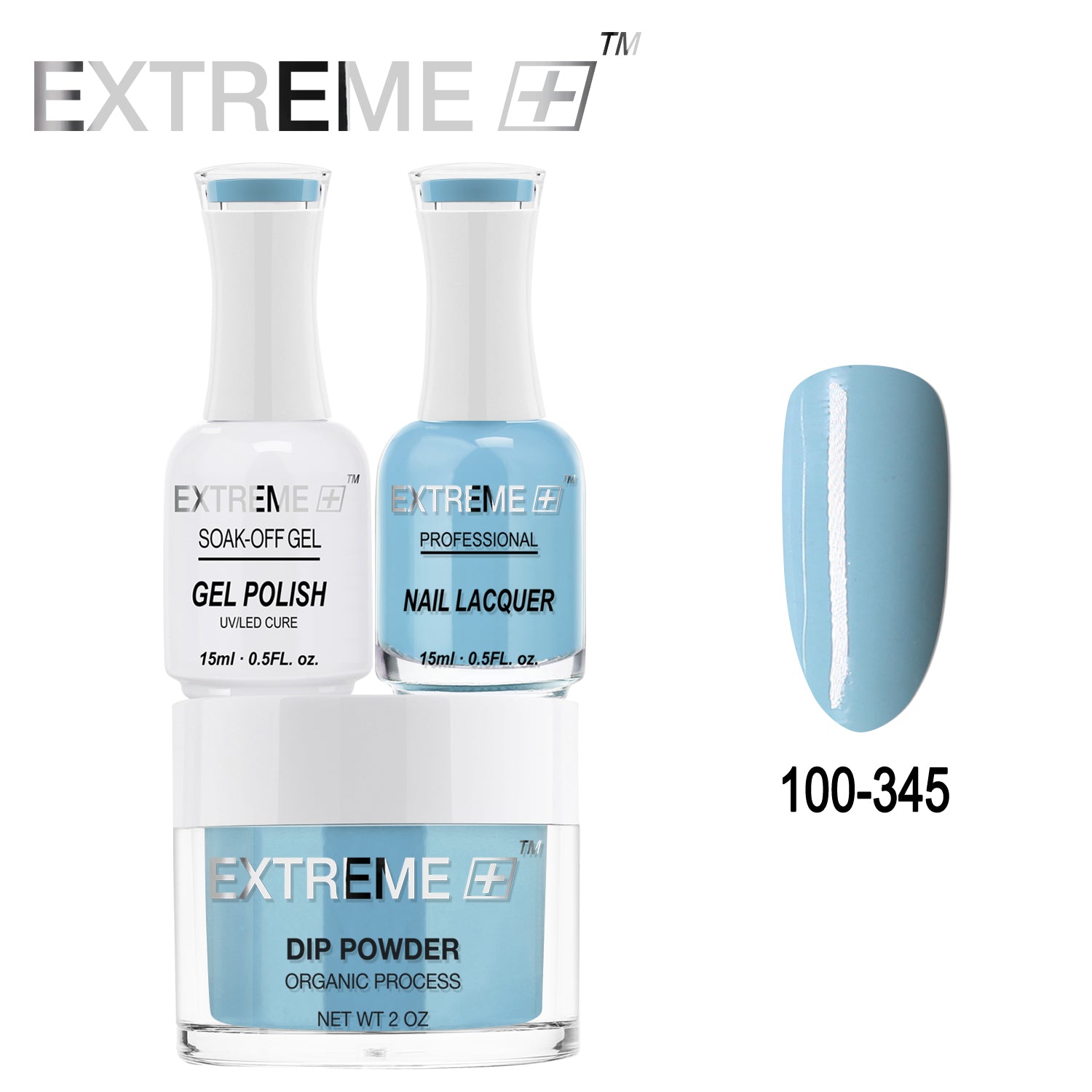 EXTREME+ Bộ combo 3 trong 1 tất cả trong một - Bột nhúng, sơn gel và sơn móng tay #100