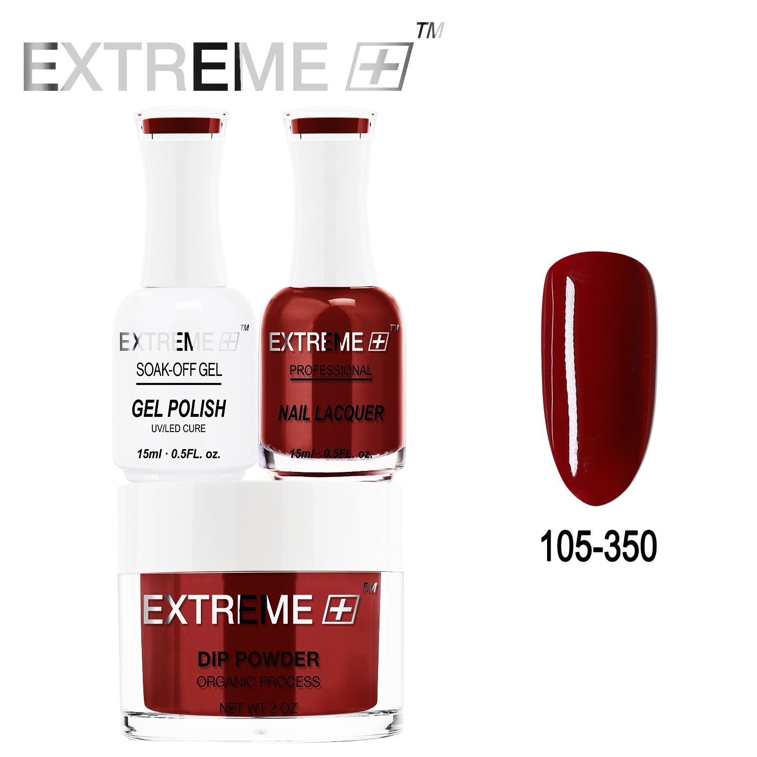 EXTREME+ All-in-One 3-in-1 Combo Set - Dip Powder, Gel Polish, and Nail Lacquer #105