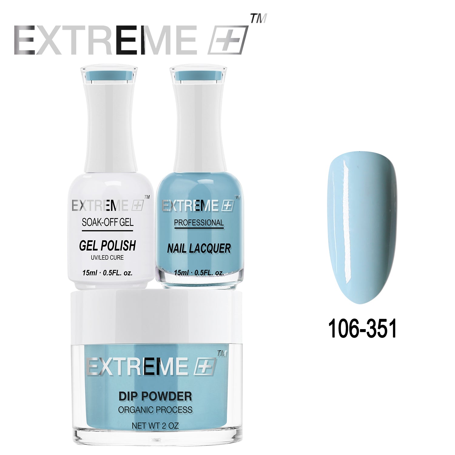 EXTREME+ All-in-One 3-in-1 Combo Set - Dip Powder, Gel Polish, and Nail Lacquer #106