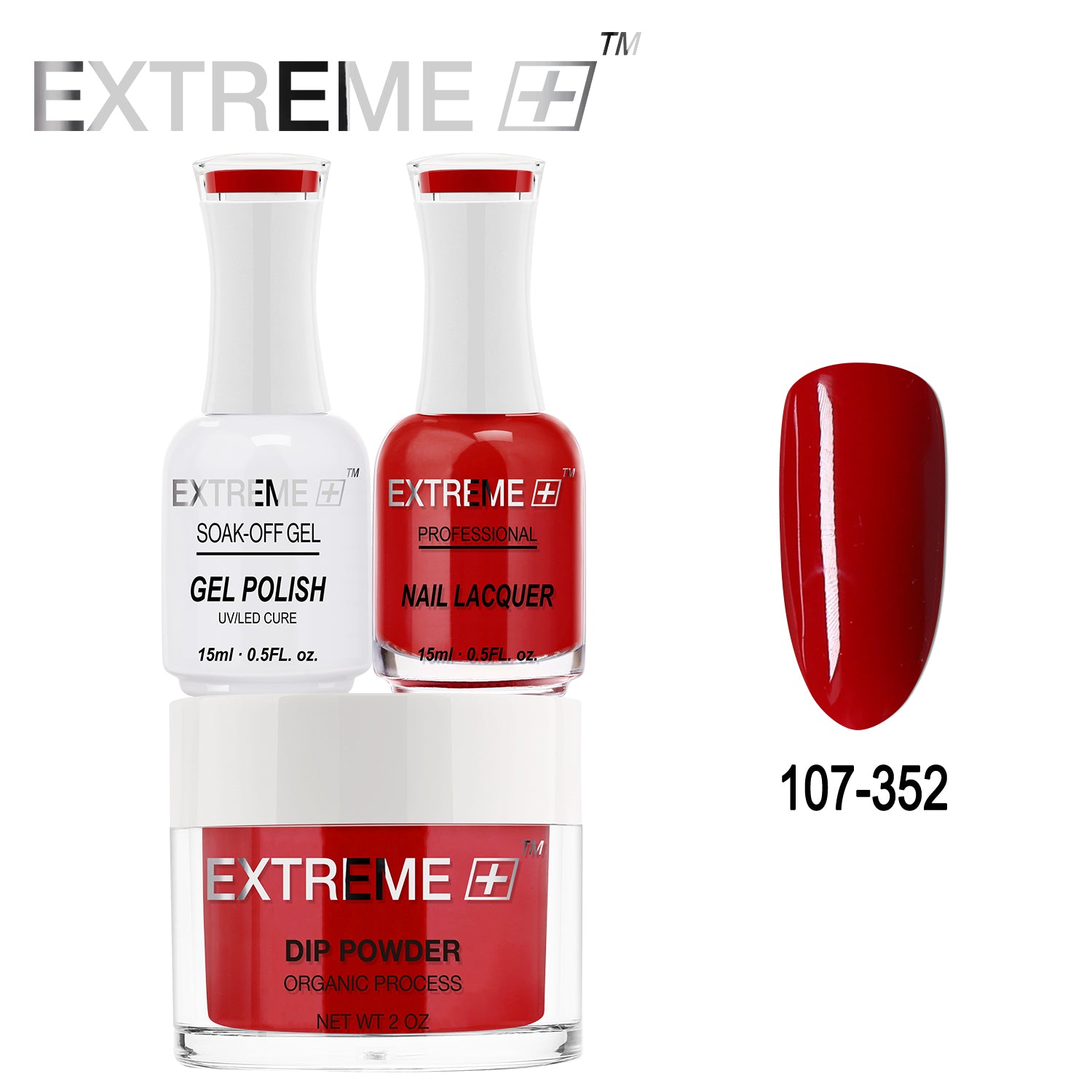 EXTREME+ All-in-One 3-in-1 Combo Set - Dip Powder, Gel Polish, and Nail Lacquer #107