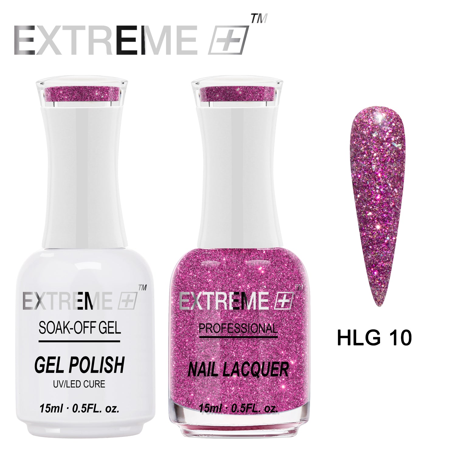 EXTREME+ Holo Chrome Gel Matching Lacquer - #010