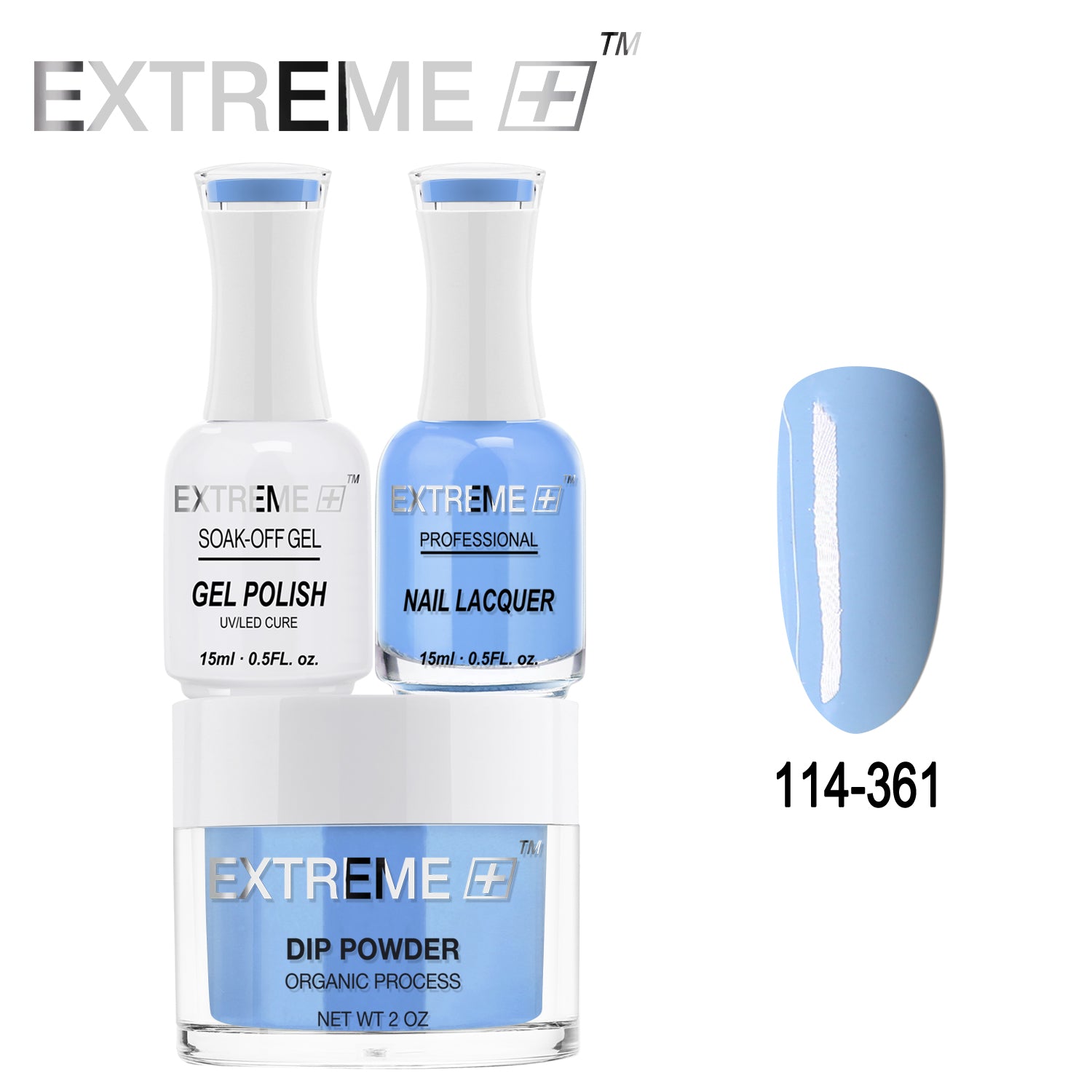 EXTREME+ All-in-One 3-in-1 Combo Set - Dip Powder, Gel Polish, and Nail Lacquer #114