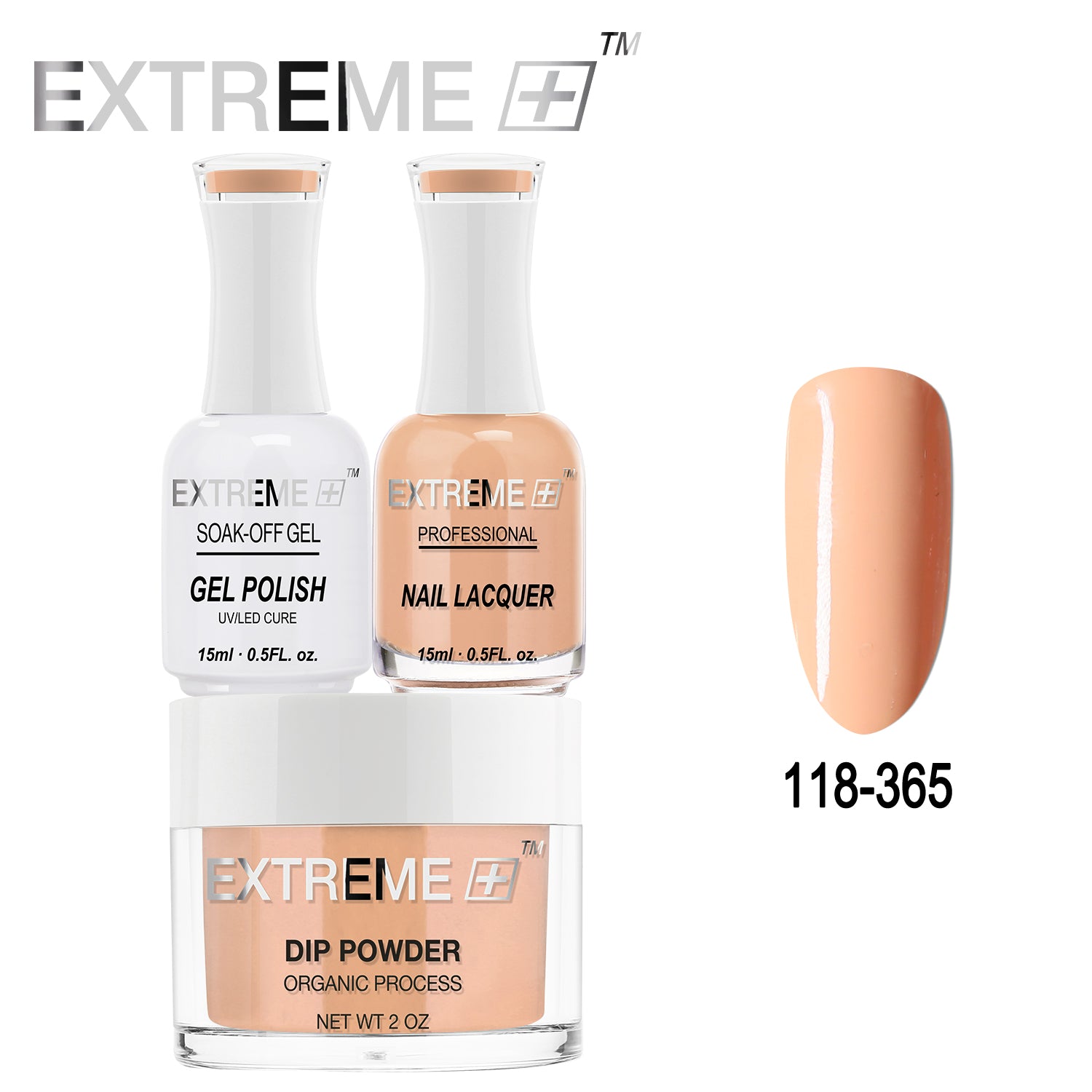 Bộ combo 3 trong 1 tất cả của EXTREME+ - Bột nhúng, sơn gel và sơn móng tay #118