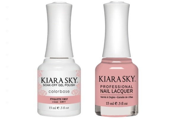 Kiara Sky All-In-One GEL + MATCHING LACQUER (DUO) - 5011 ETIQUETTE FIRST