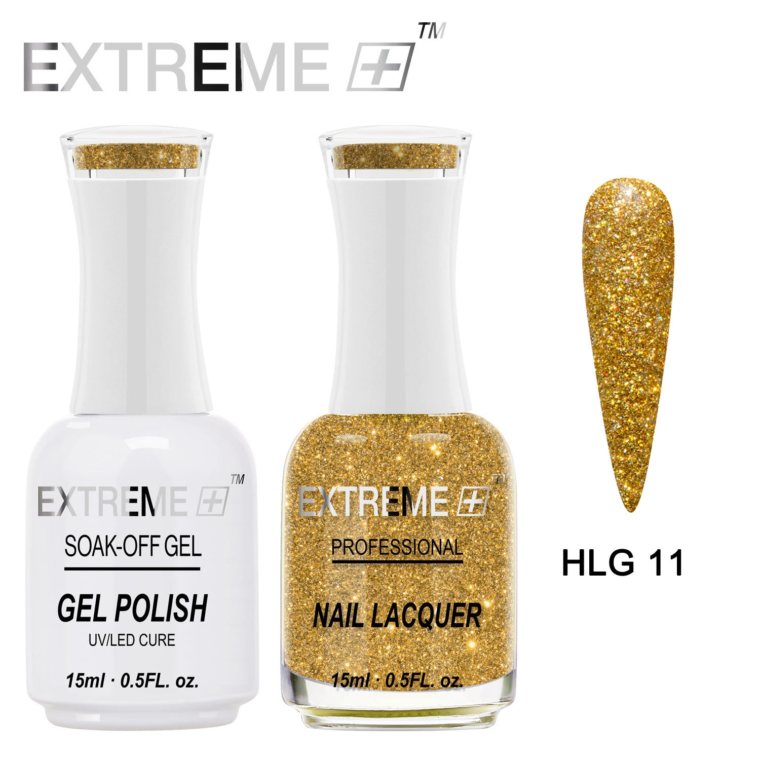 EXTREME+ Holo Chrome Gel Matching Lacquer - #011