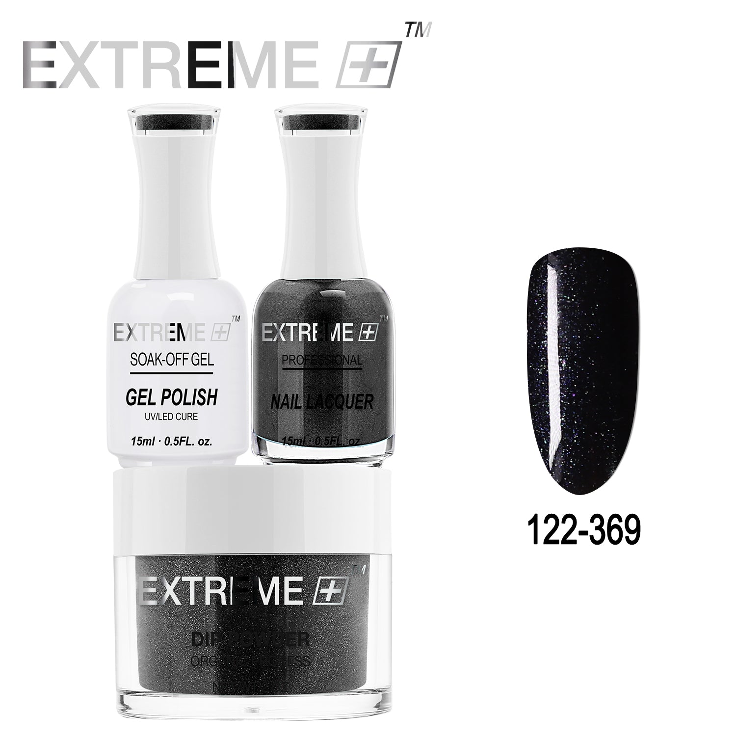 EXTREME+ All-in-One 3-in-1 Combo Set - Dip Powder, Gel Polish, and Nail Lacquer #122