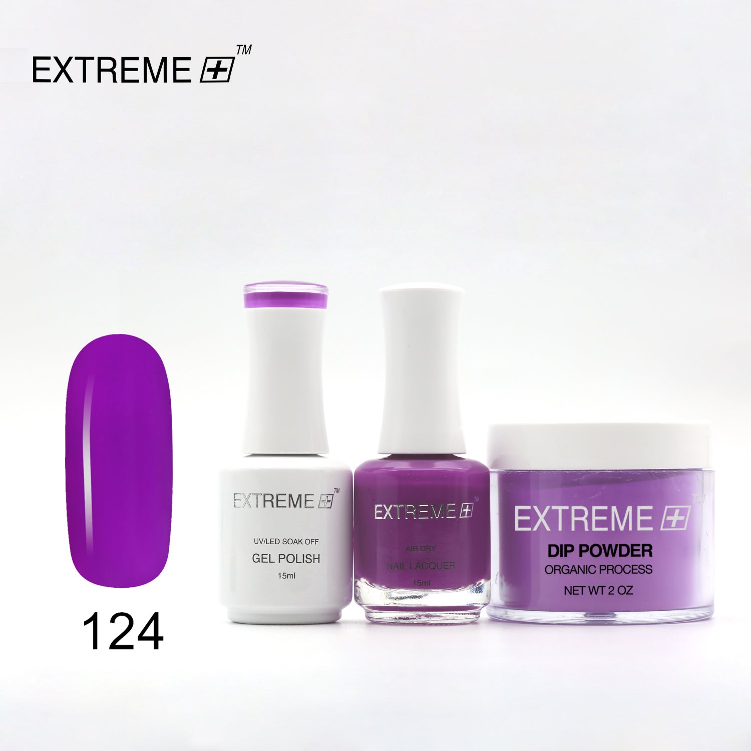 EXTREME+ 3 in 1 Combo Set - Gel, Lacquer, & Dip - #124