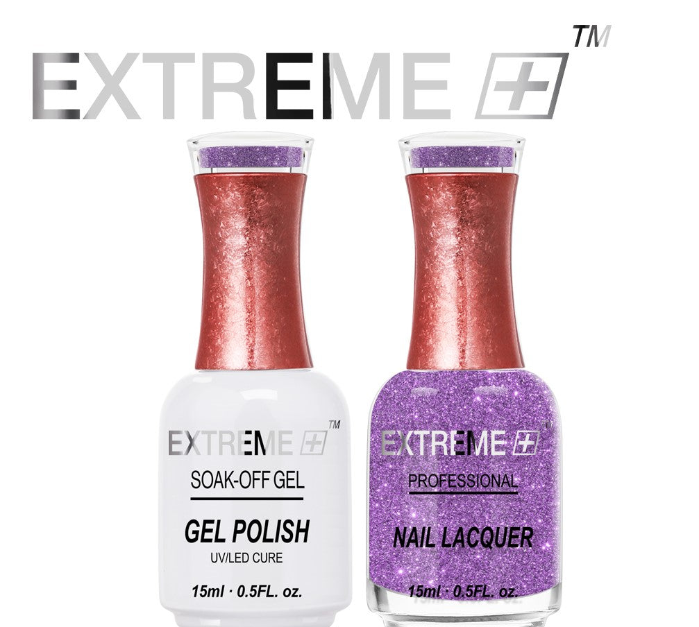 EXTREME+ Flashlight on Nail Reflective Glitter Gel Duo - #012 Grape