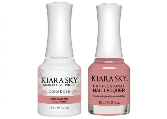 Kiara Sky All-In-One GEL + MATCHING LACQUER (DUO) - 5012 CHIC HAPPENS