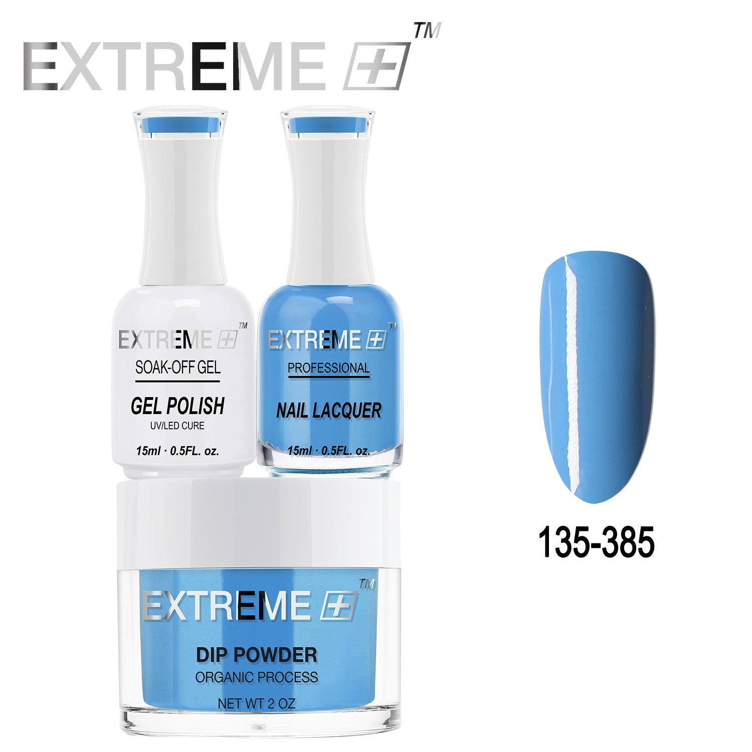 Bộ combo 3 trong 1 tất cả của EXTREME+ - Bột nhúng, sơn gel và sơn móng tay #135