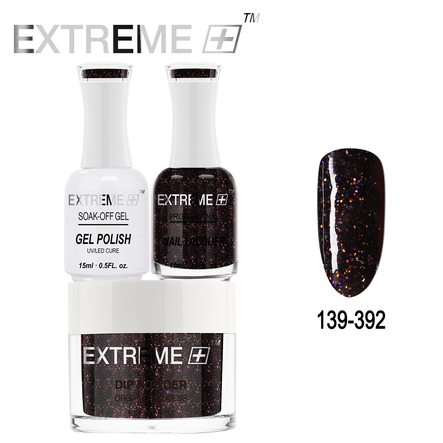 EXTREME+ All-in-One 3-in-1 Combo Set - Dip Powder, Gel Polish, and Nail Lacquer #139