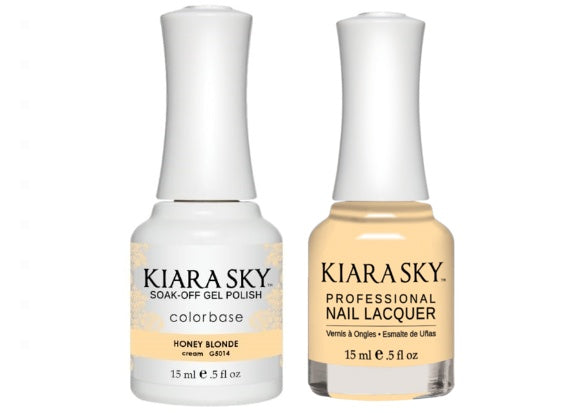 Kiara Sky All-In-One GEL + MATCHING LACQUER (DUO) - 5014 HONEY BLONDE