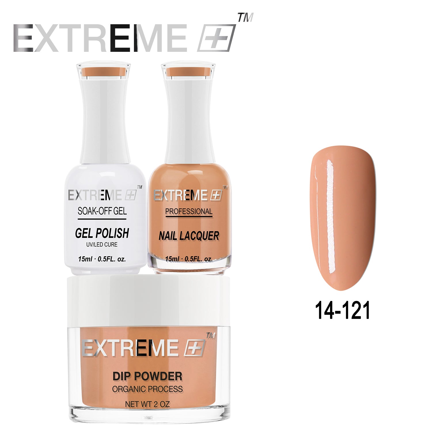 EXTREME+ All-in-One 3-in-1 Combo Set - Dip Powder, Gel Polish, and Nail Lacquer #014