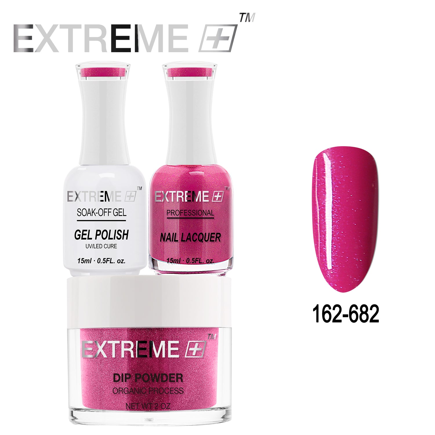 EXTREME+ All-in-One 3-in-1 Combo Set - Dip Powder, Gel Polish, and Nail Lacquer #162