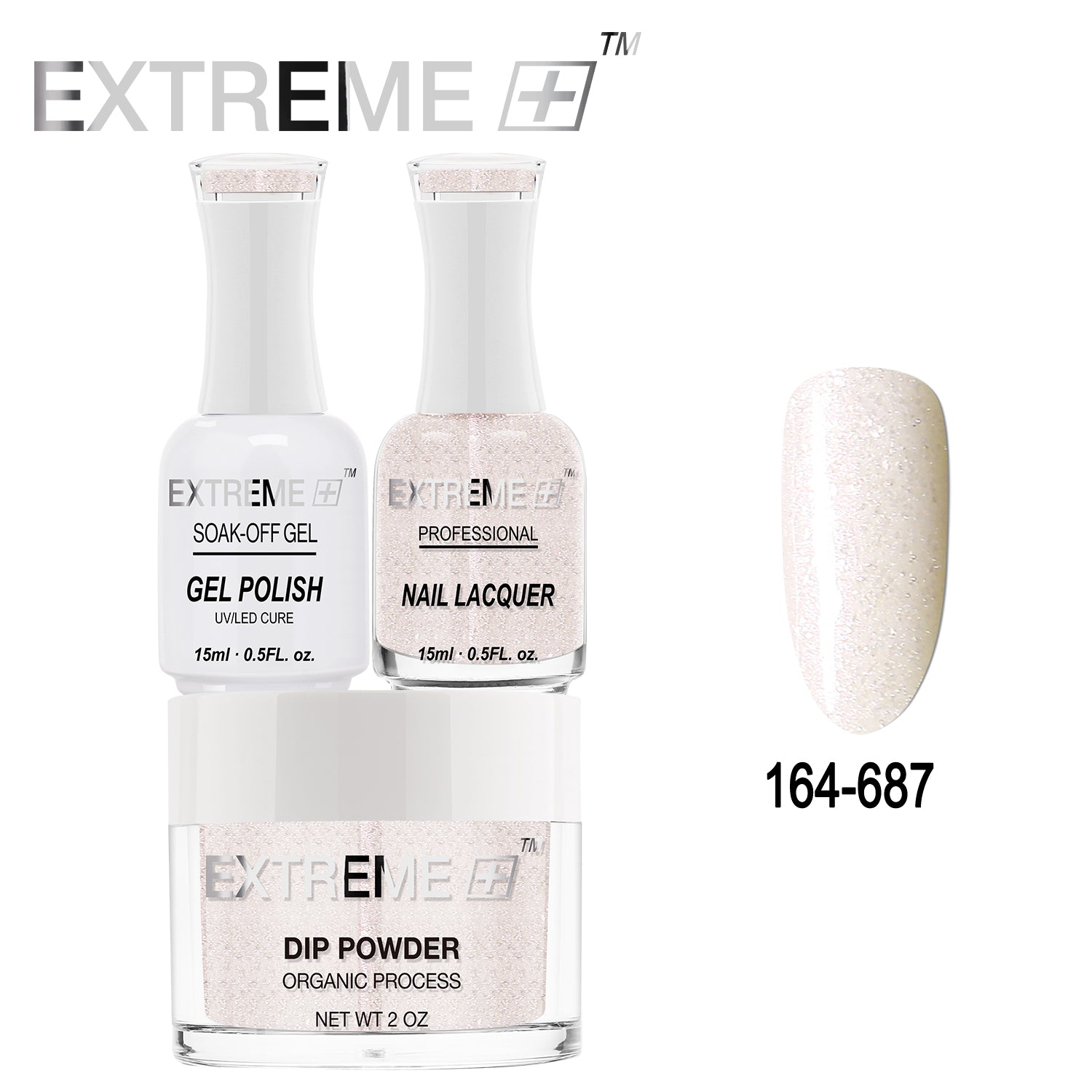 EXTREME+ All-in-One 3-in-1 Combo Set - Dip Powder, Gel Polish, and Nail Lacquer #164