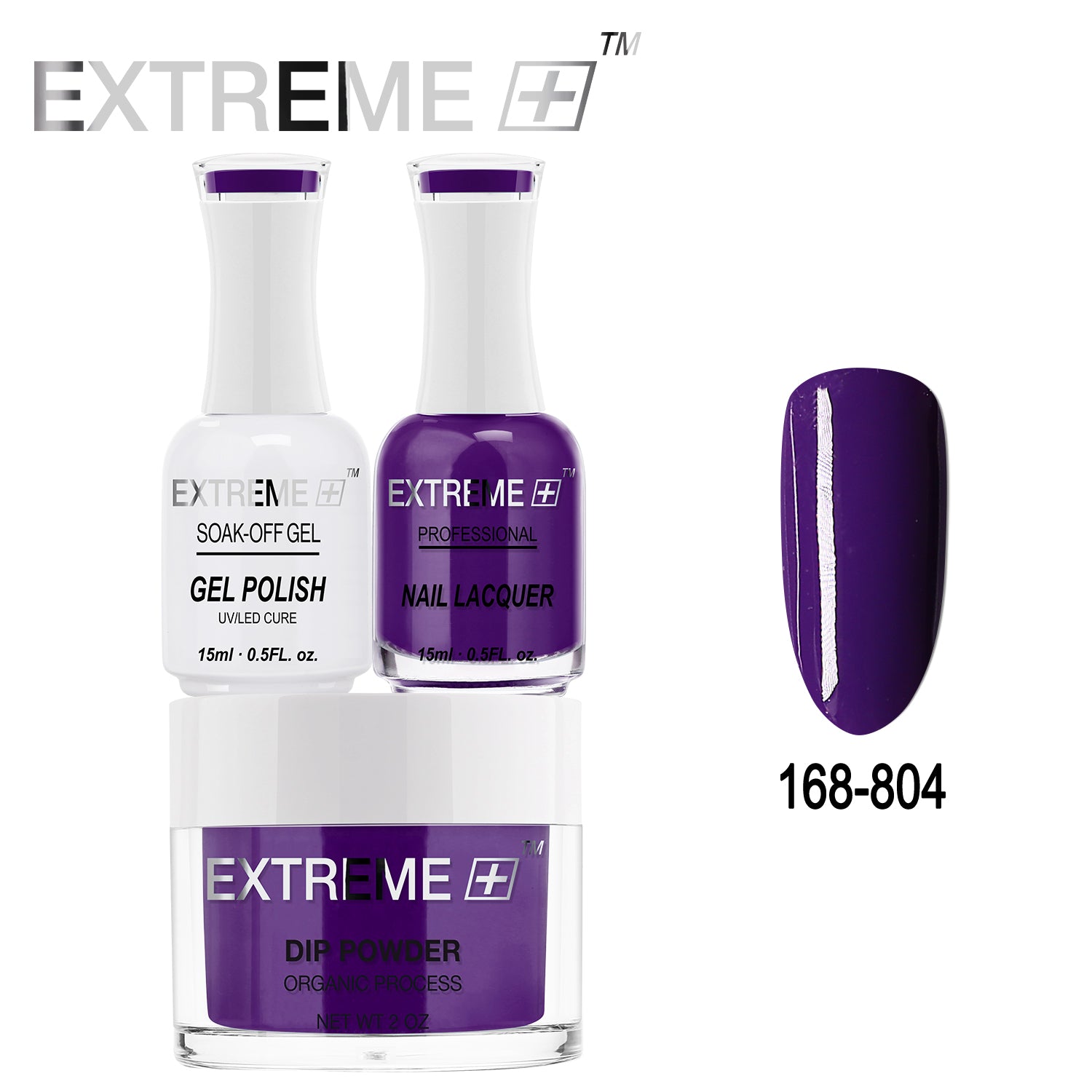 EXTREME+ All-in-One 3-in-1 Combo Set - Dip Powder, Gel Polish, and Nail Lacquer #168