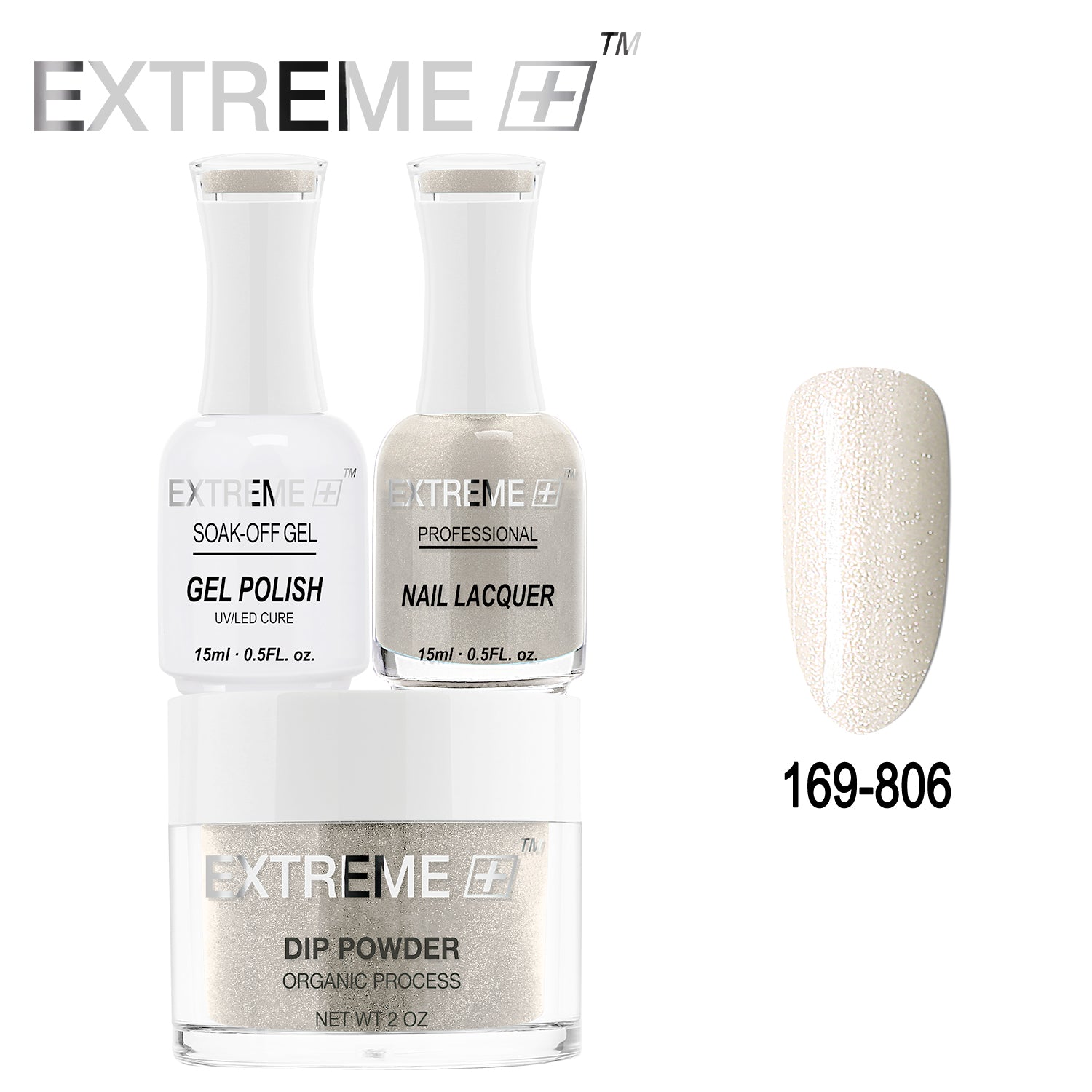 EXTREME+ All-in-One 3-in-1 Combo Set - Dip Powder, Gel Polish, and Nail Lacquer #169