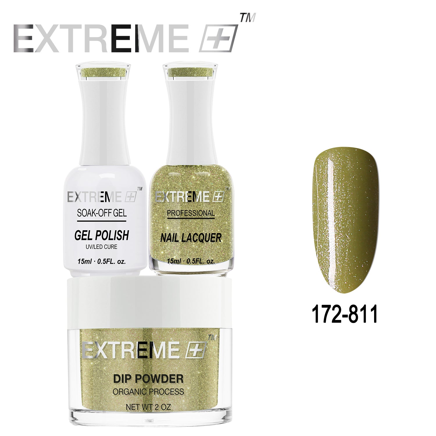 EXTREME+ All-in-One 3-in-1 Combo Set - Dip Powder, Gel Polish, and Nail Lacquer #172