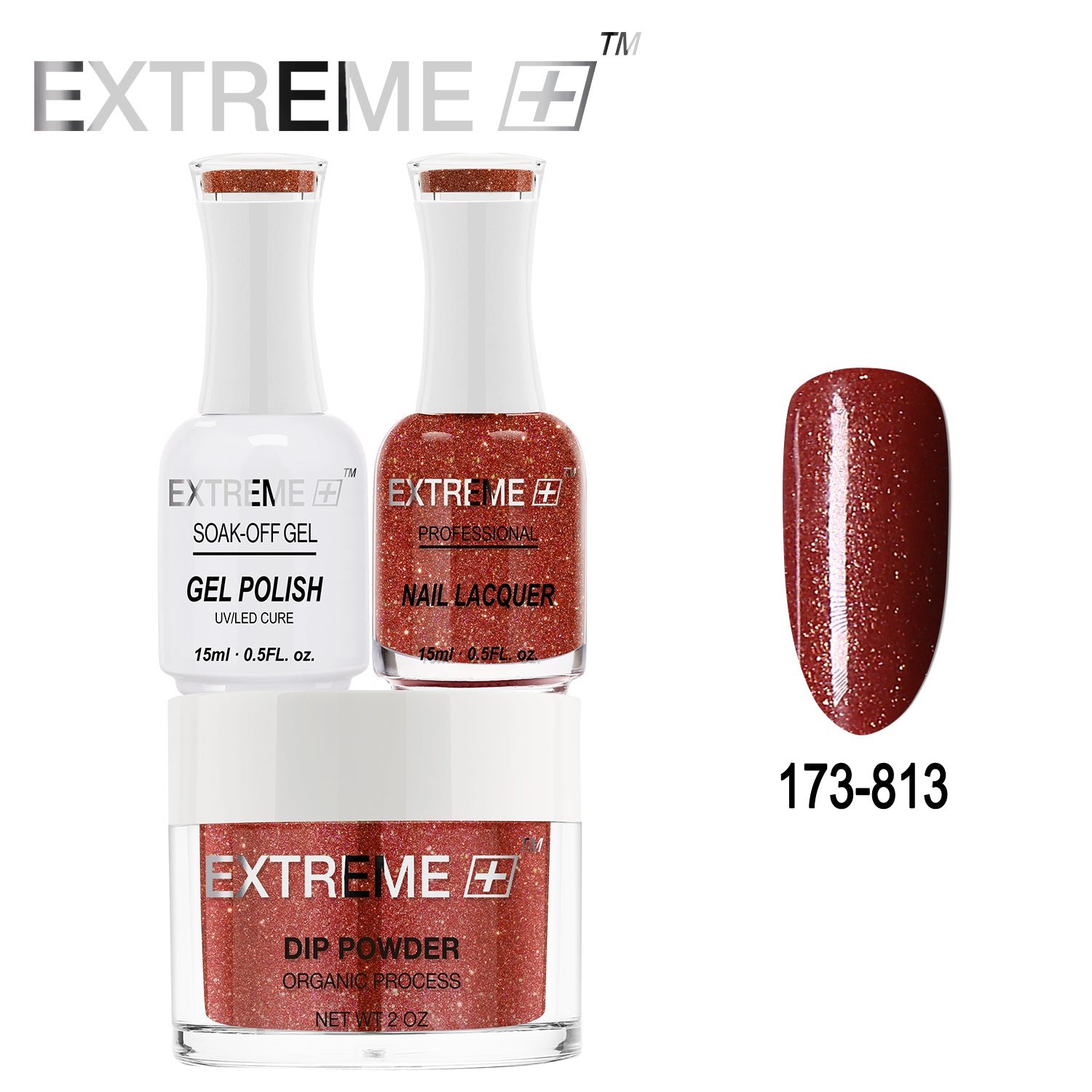 Bộ combo 3 trong 1 tất cả của EXTREME+ - Bột nhúng, sơn gel và sơn móng tay #173